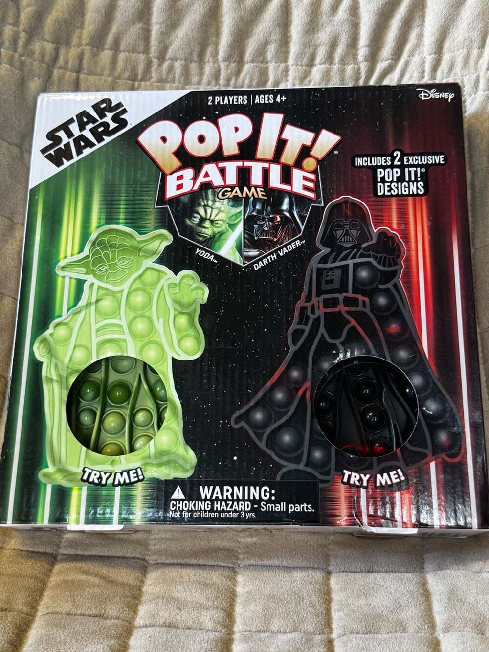 Star Wars Pop It! Battle Game Yoda vs Darth Vader Buffalo Games Disney